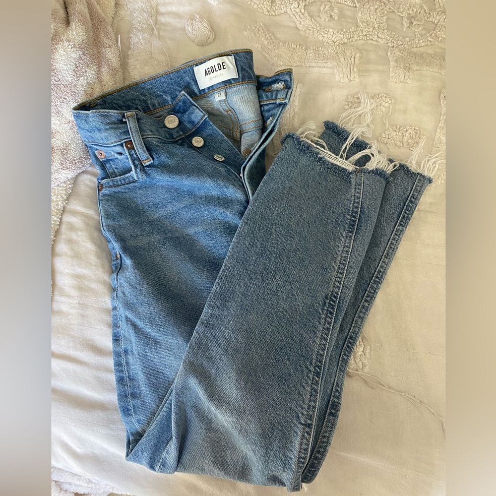 Agolde Nico high rise slim fit jeans, size 23.  Like new!